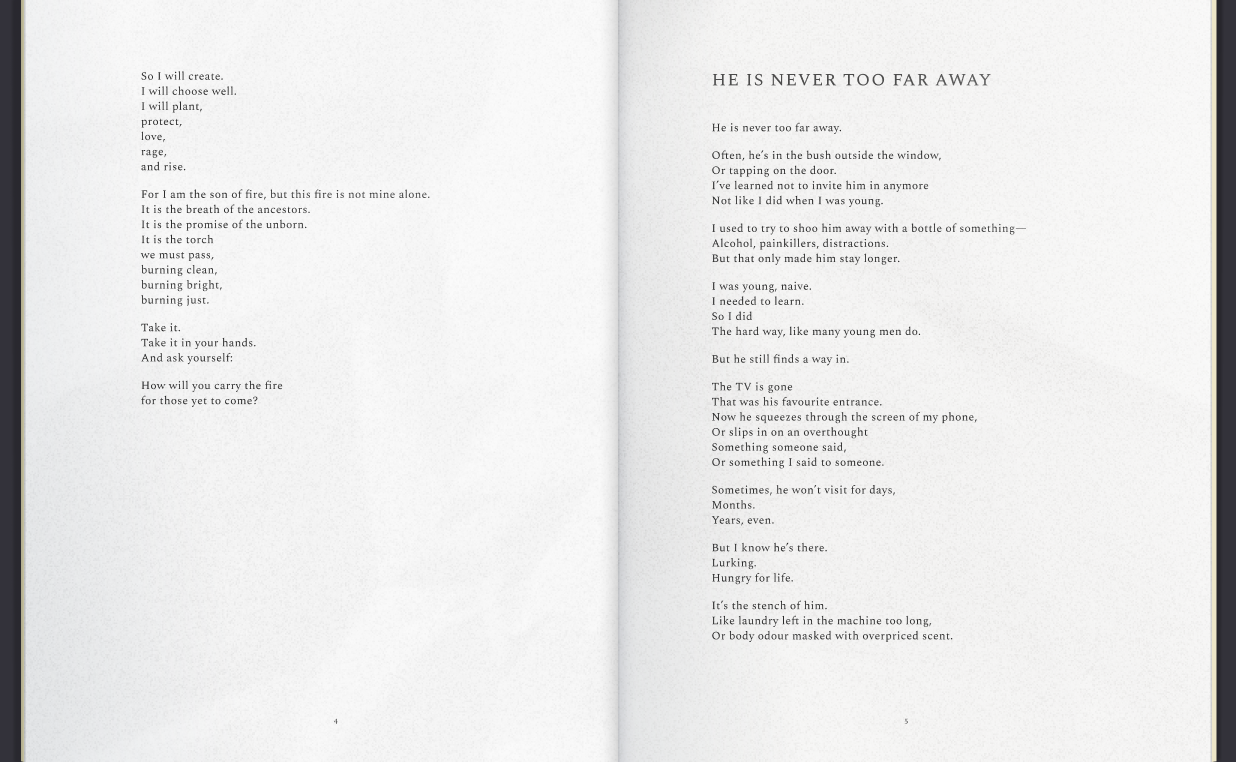 1st Spread from Son of Fire